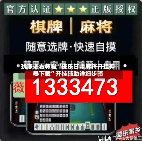 玩家必看教程“桃乐甘肃麻将开挂神器下载”开挂辅助详细步骤-第2张图片