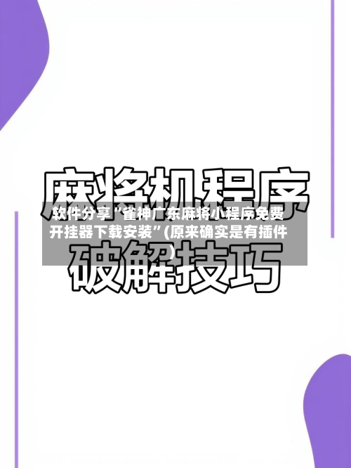 软件分享“雀神广东麻将小程序免费开挂器下载安装”(原来确实是有插件)-第3张图片