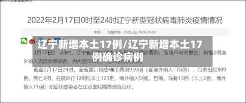 辽宁新增本土17例/辽宁新增本土17例确诊病例-第2张图片