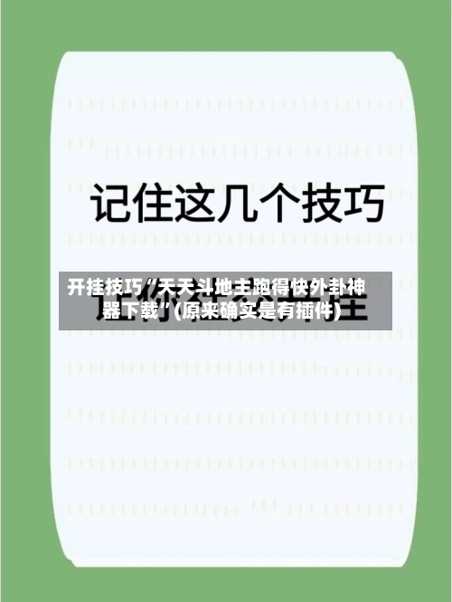 开挂技巧“天天斗地主跑得快外卦神器下载”(原来确实是有插件)-第3张图片