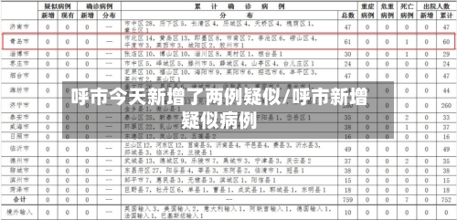 呼市今天新增了两例疑似/呼市新增疑似病例-第2张图片