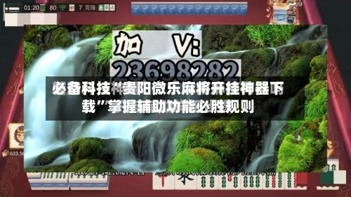 必备科技“贵阳微乐麻将开挂神器下载”掌握辅助功能必胜规则-第3张图片