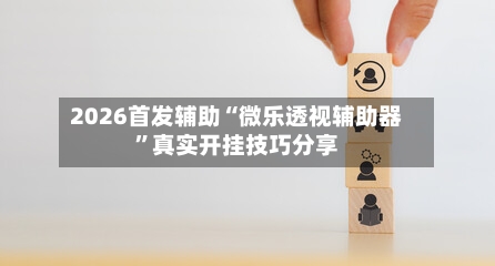 2026首发辅助“微乐透视辅助器”真实开挂技巧分享