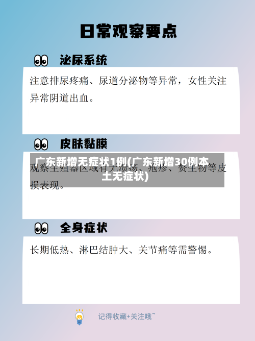 广东新增无症状1例(广东新增30例本土无症状)