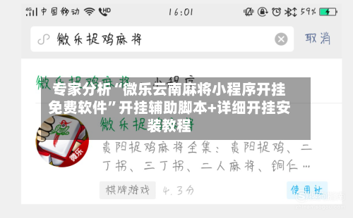 专家分析“微乐云南麻将小程序开挂免费软件	”开挂辅助脚本+详细开挂安装教程-第2张图片