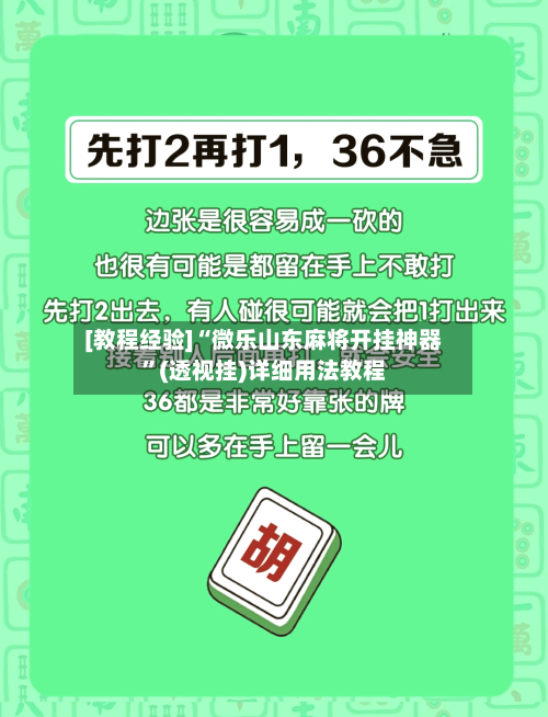 [教程经验]“微乐山东麻将开挂神器”(透视挂)详细用法教程-第3张图片