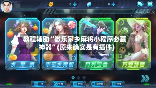 教程辅助“微乐家乡麻将小程序必赢神器”(原来确实是有插件)-第3张图片