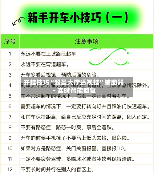 开挂技巧“超圣大厅透视挂”辅助器 - 实时智能回复