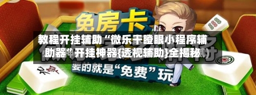 教程开挂辅助“微乐干瞪眼小程序辅助器”开挂神器{透视辅助}全揭秘-第3张图片