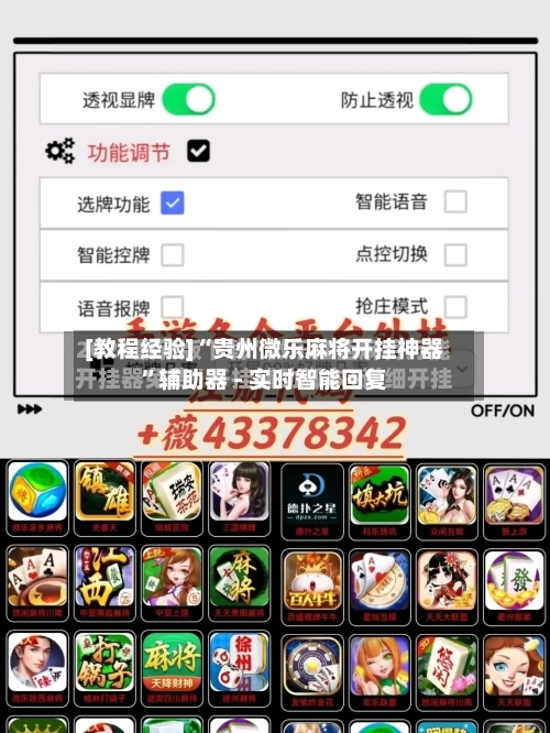 [教程经验]“贵州微乐麻将开挂神器”辅助器 - 实时智能回复-第3张图片