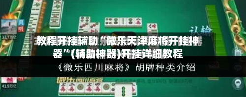 教程开挂辅助“微乐天津麻将开挂神器	”(辅助神器)开挂详细教程-第2张图片