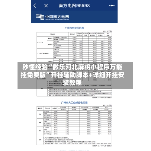 秒懂经验“微乐河北麻将小程序万能挂免费版”开挂辅助脚本+详细开挂安装教程-第2张图片