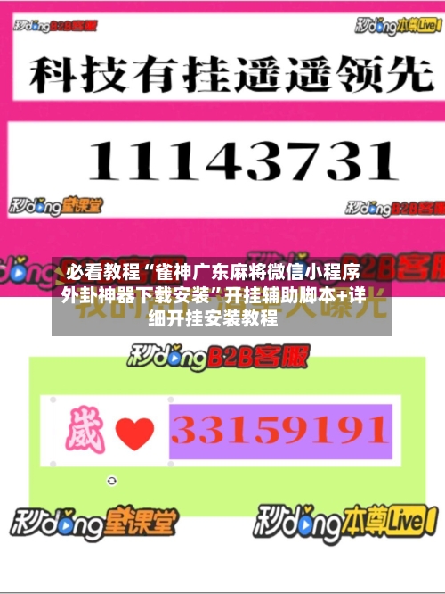 必看教程“雀神广东麻将微信小程序外卦神器下载安装”开挂辅助脚本+详细开挂安装教程-第2张图片