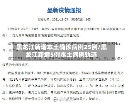 黑龙江新增本土确诊病例25例/黑龙江新增5例本土病例轨迹-第3张图片