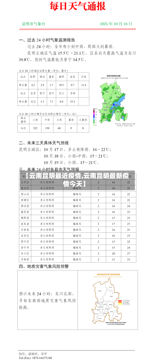 【云南昆明最近疫情,云南昆明最新疫情今天】