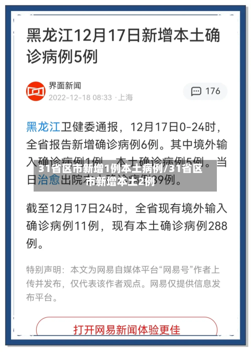 31省区市新增1例本土病例/31省区市新增本土2例