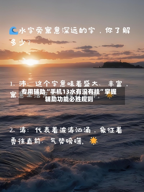 专用辅助“手机13水有没有挂”掌握辅助功能必胜规则-第2张图片