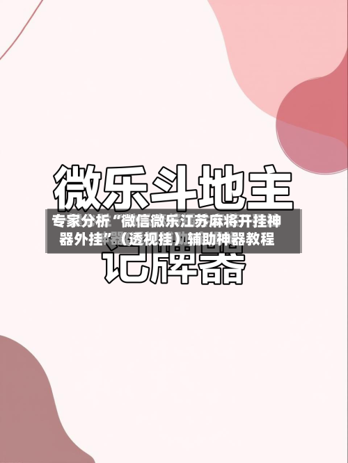 专家分析“微信微乐江苏麻将开挂神器外挂”（透视挂）辅助神器教程-第3张图片
