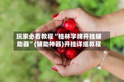 玩家必看教程“桂林字牌开挂辅助器”(辅助神器)开挂详细教程