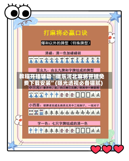 教程开挂辅助“微乐河北麻将开挂免费下载安装”(曝光透视必备猫腻)-第3张图片