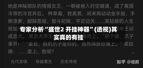 专家分析“盛世2 开挂神器”(透视)其实真的有挂-第2张图片