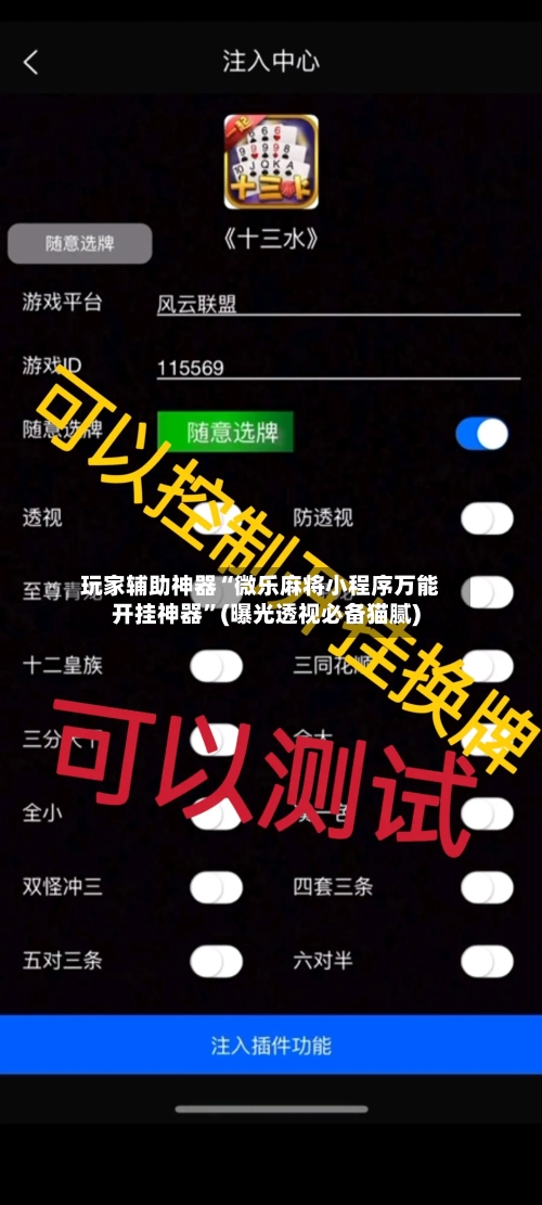玩家辅助神器“微乐麻将小程序万能开挂神器”(曝光透视必备猫腻)-第2张图片