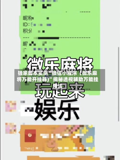 独家脚本实测“微信小程序（微乐麻将万能开挂器)	”揭秘透视辅助万能挂用法-第2张图片