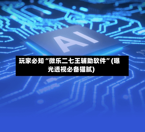 玩家必知“微乐二七王辅助软件”(曝光透视必备猫腻)