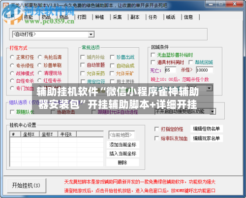 辅助挂机软件“微信小程序雀神辅助器安装包”开挂辅助脚本+详细开挂-第3张图片