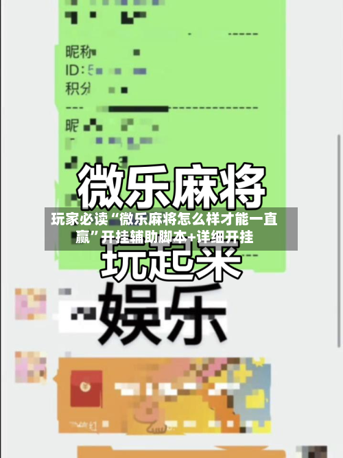 玩家必读“微乐麻将怎么样才能一直赢	”开挂辅助脚本+详细开挂-第2张图片