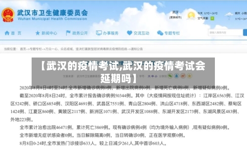 【武汉的疫情考试,武汉的疫情考试会延期吗】