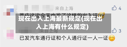 现在出入上海最新规定(现在出入上海有什么规定)-第3张图片