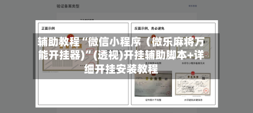 辅助教程“微信小程序（微乐麻将万能开挂器)”(透视)开挂辅助脚本+详细开挂安装教程-第3张图片