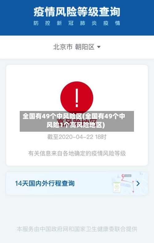 全国有49个中风险区(全国有49个中风险1个高风险地区)