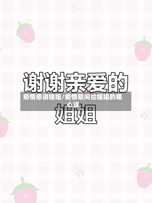 疫情感谢姐姐/疫情期间给姐姐的暖心话-第2张图片