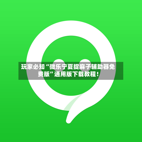 玩家必知“微乐宁夏捉麻子辅助器免费版”通用版下载教程！-第2张图片