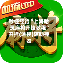 秒懂经验“上海哈灵麻将开挂教程”开挂(透视)辅助神器