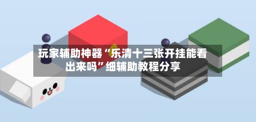 玩家辅助神器“乐清十三张开挂能看出来吗”细辅助教程分享-第3张图片