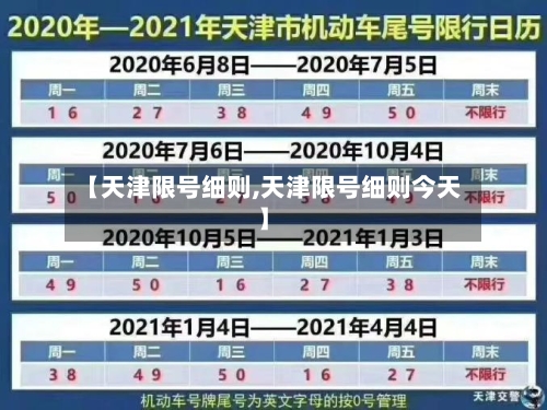 【天津限号细则,天津限号细则今天】