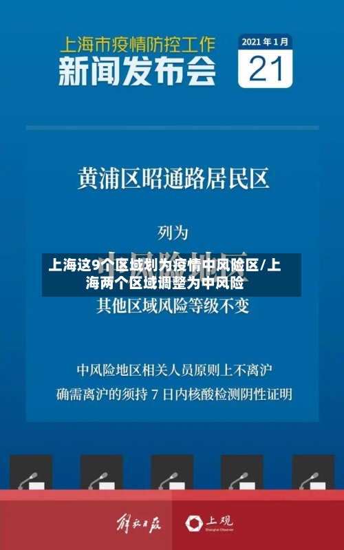 上海这9个区域划为疫情中风险区/上海两个区域调整为中风险-第2张图片