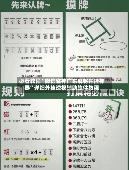必看教程“微信雀神广东麻将开挂神器”详细外挂透视辅助软件教程-第3张图片