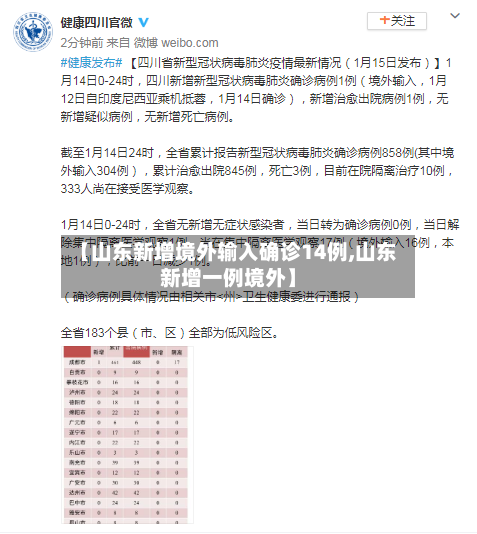 【山东新增境外输入确诊14例,山东新增一例境外】-第2张图片