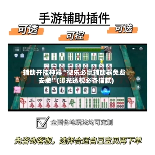 辅助开挂神器“微乐必赢辅助器免费安装”(曝光透视必备猫腻)