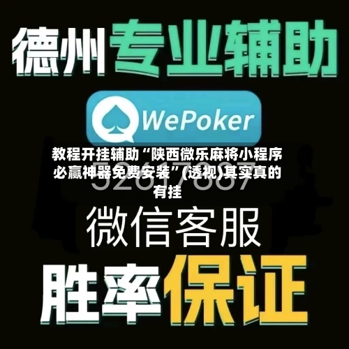 教程开挂辅助“陕西微乐麻将小程序必赢神器免费安装”(透视)其实真的有挂-第2张图片