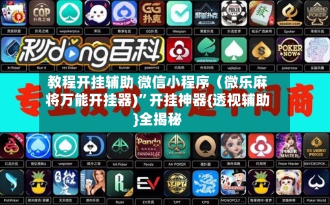 教程开挂辅助 微信小程序（微乐麻将万能开挂器)”开挂神器{透视辅助}全揭秘-第3张图片